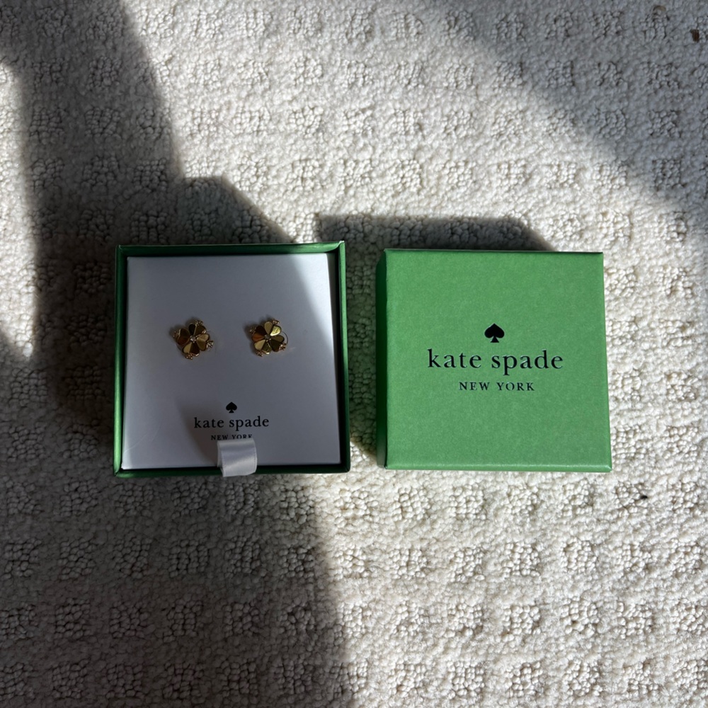 Kate Spade Gold Floral Stud Earrings